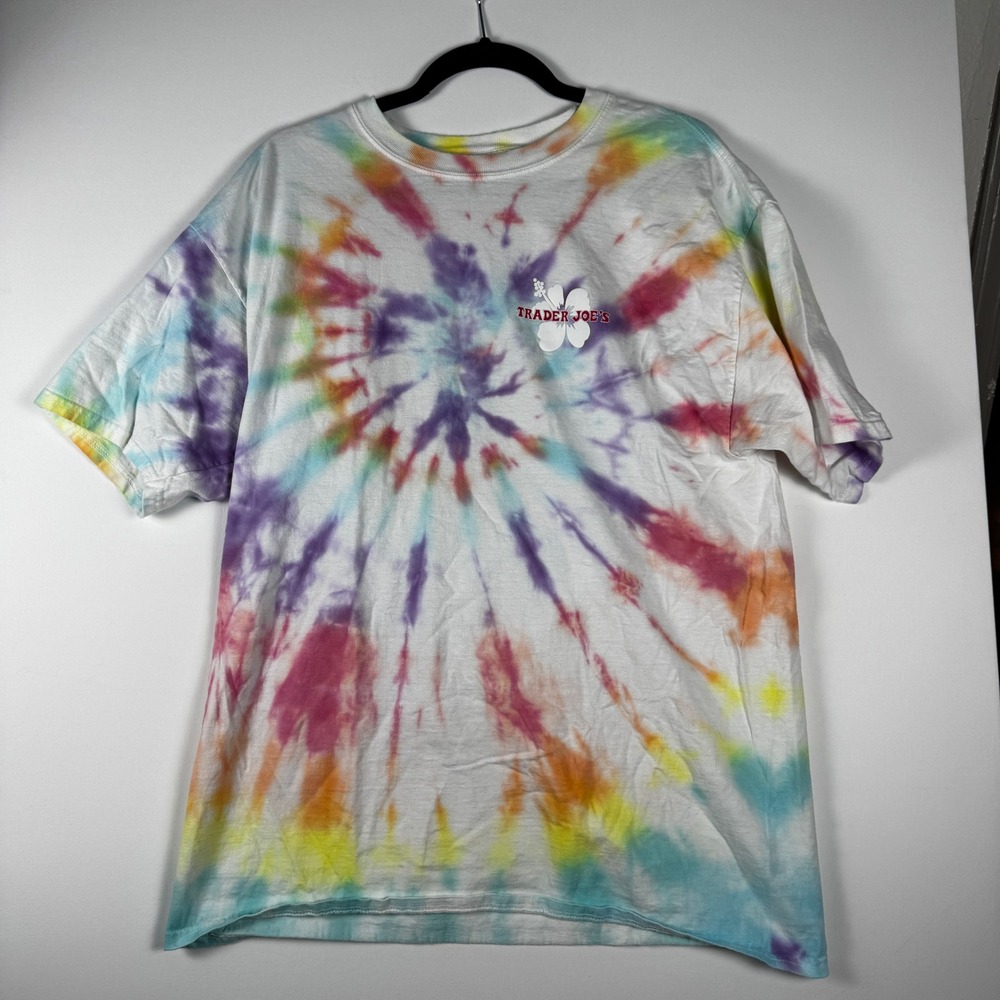 Trader Joe's Tie Dye T Shirt Hanes Beefy T XLT Extra Large Tall